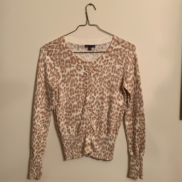 GAP Cheetah Print Cardigan - Picture 1 of 3